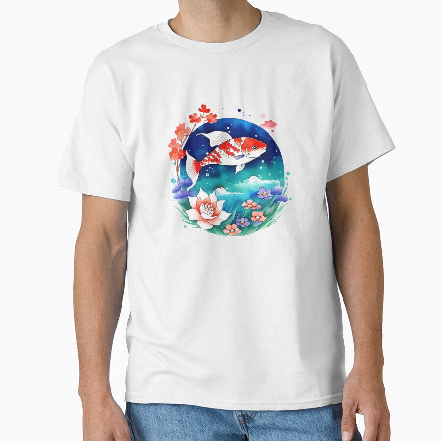Koi Fish in The Sea by Whimsy Fae Studio