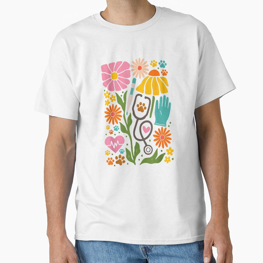 Veterinary Floral Design Pet Lover by MerchDeviant