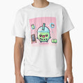 Green tea kawaii bubblle tea with boba and pink background by SaraDatCool