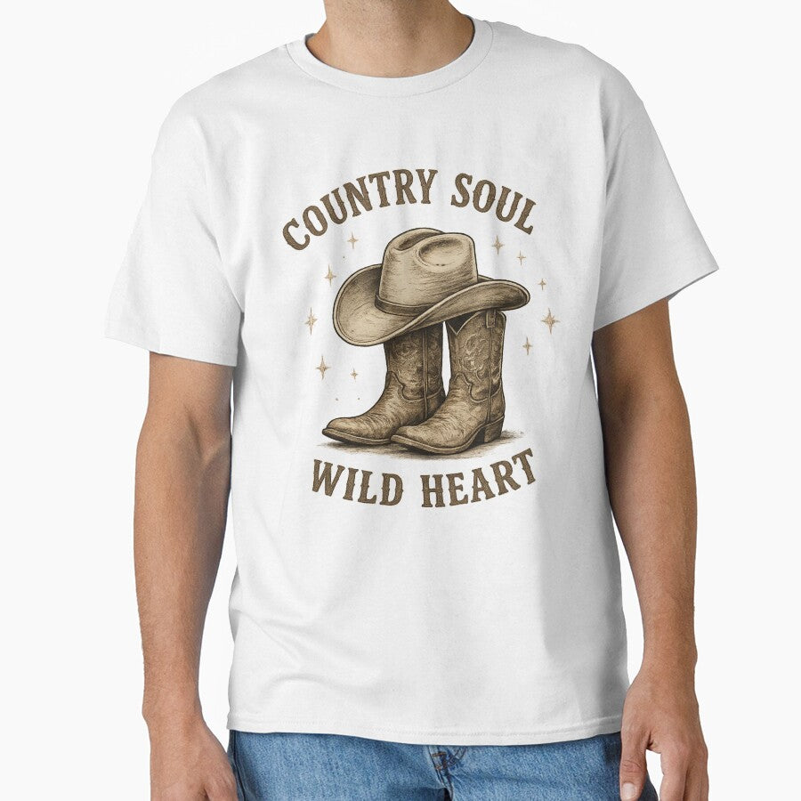 Country Soul Wild Heart – Cowgirl Boots & Hat Western Design by  QuarterHorseArt by Just my Studio