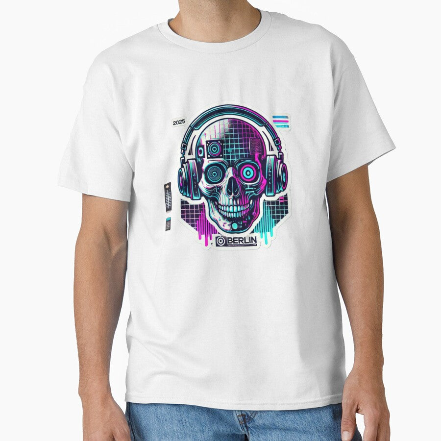 Neon Rave Skull - Drop the Bass by Wear Sculpt