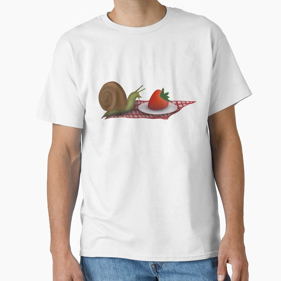 Snail picnic with strawberry by Sootgremlinss