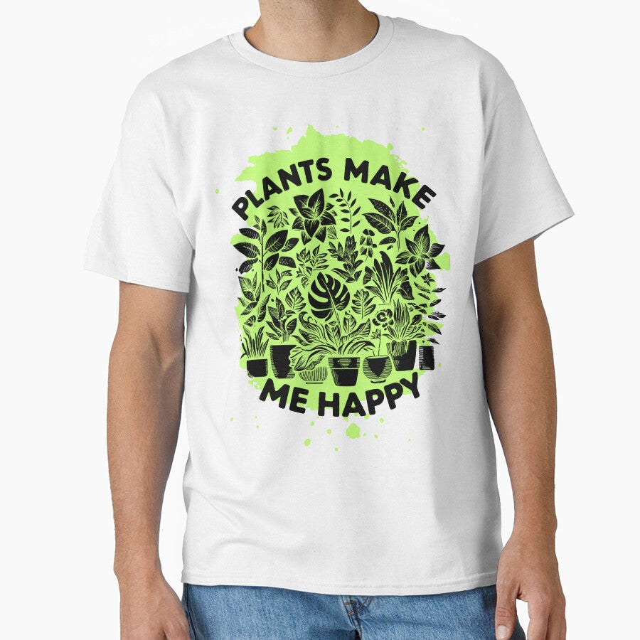 Plants Make Me Happy Botanical Design by Plantinum