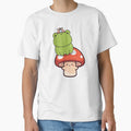 kawaii frog on a mushroom by masked-mumbler