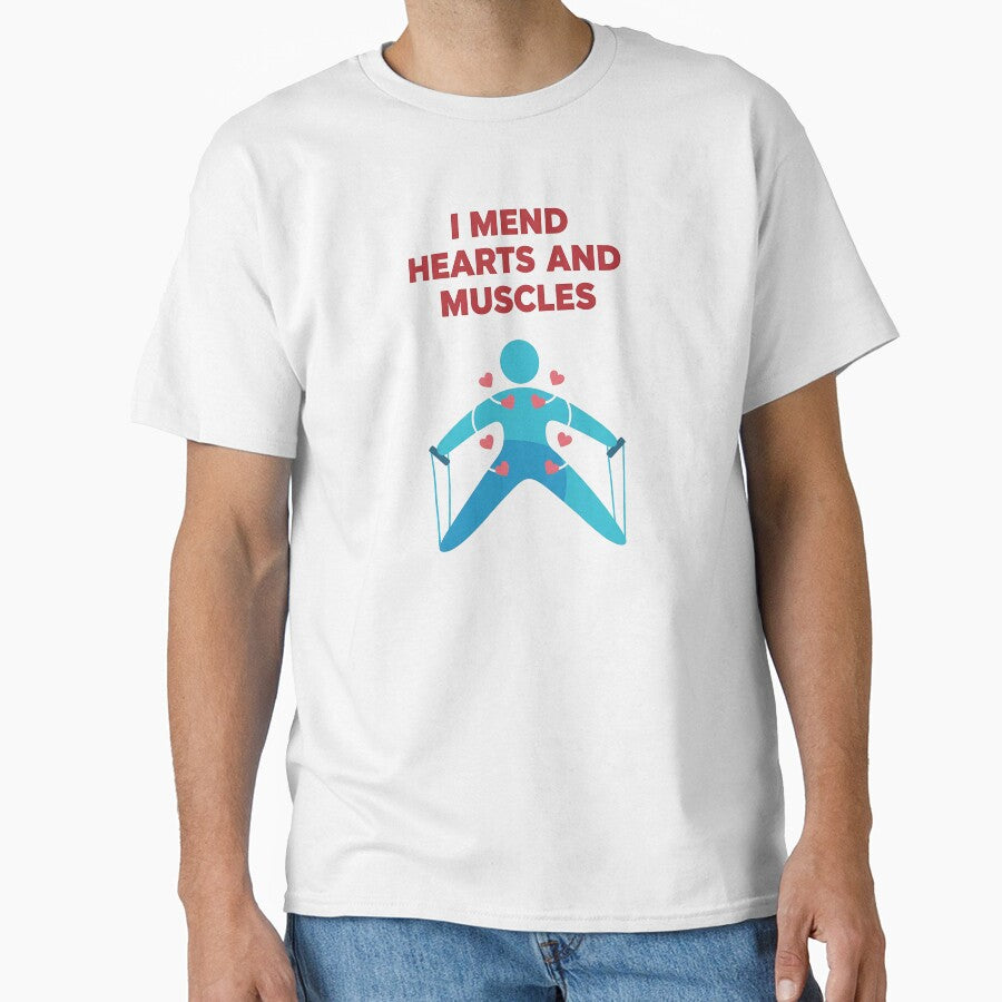 I Mend Hearts and Muscles Physical Therapist Valentine Design by Muzgle