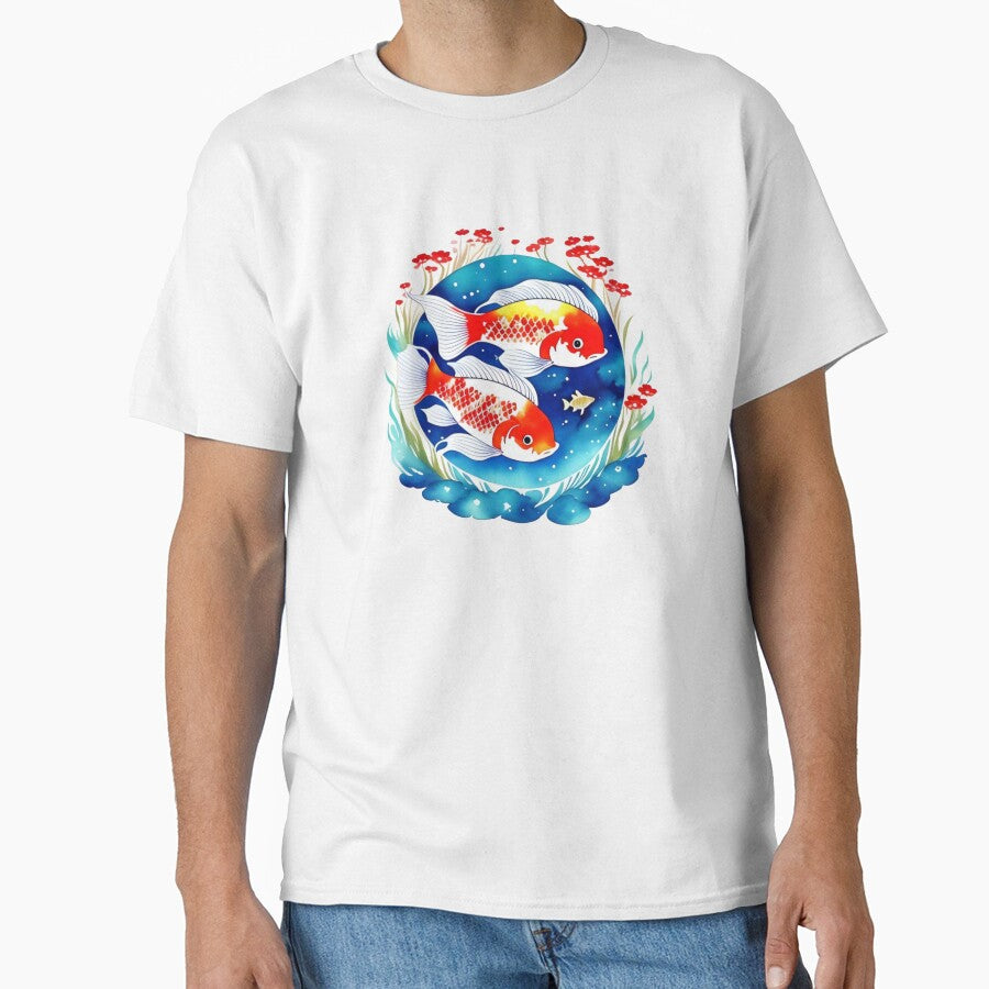 Koi Fish and Flowers by Whimsy Fae Studio