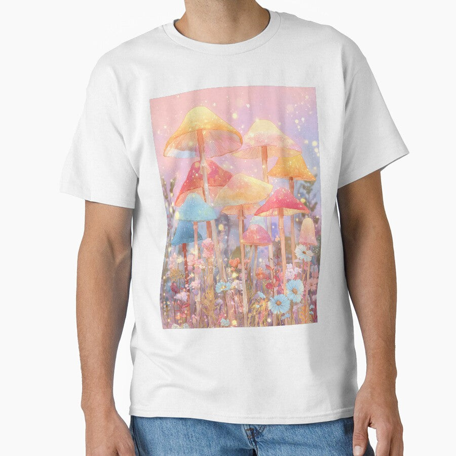 Light Whimsical Pastel Mushrooms & Flowers by MedicinalMushies