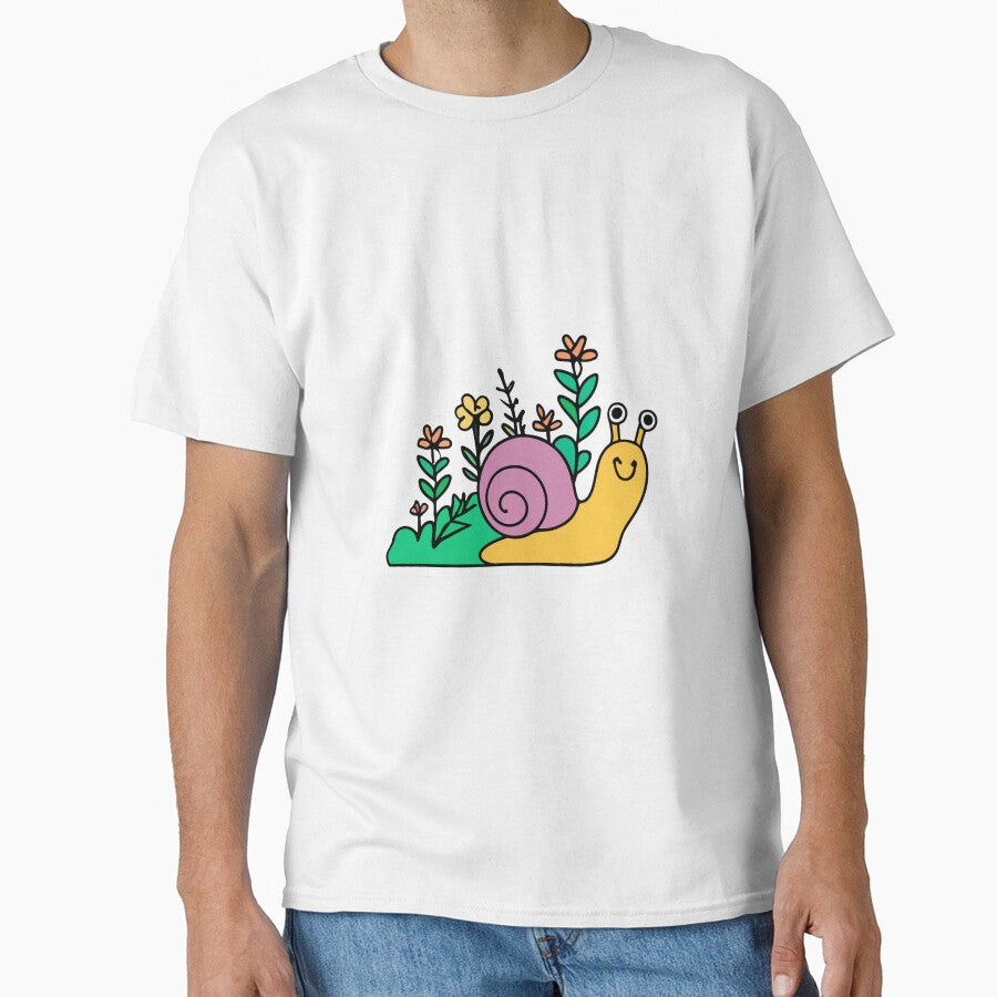 Charming Snail with Tiny Garden Storybook Illustration by NiftyWrx