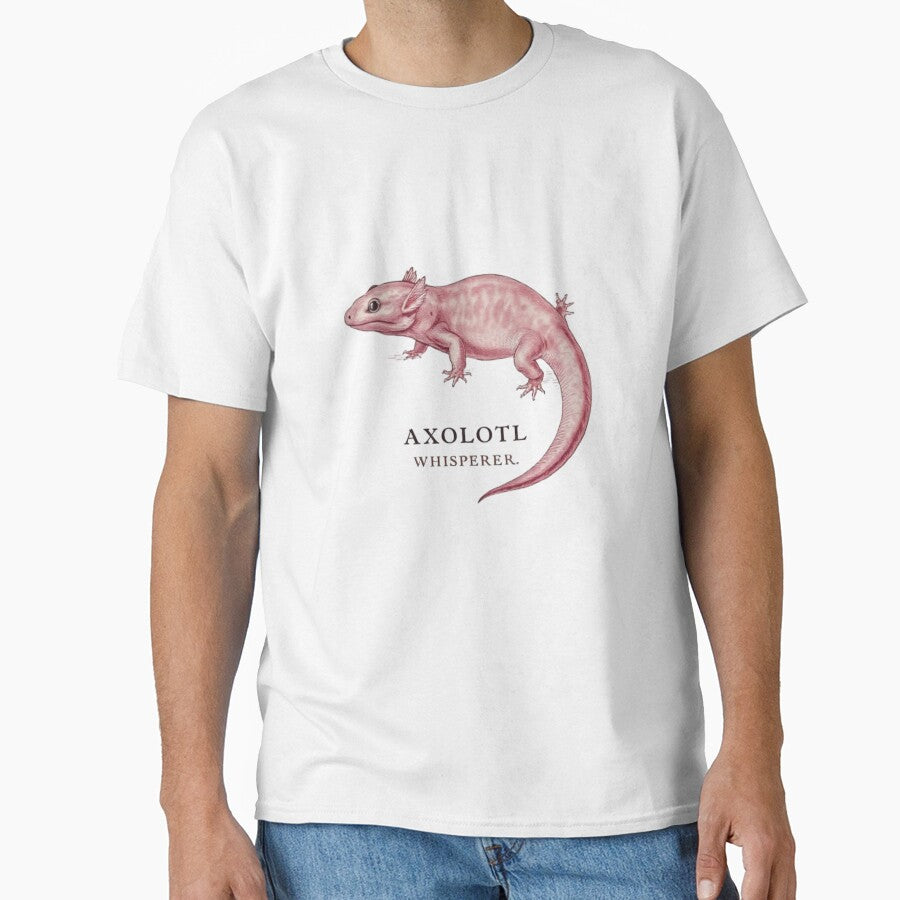 Axolotl Whisperer Retro Design – Cute Pink Axolotl Art – Funny Amphibian Pet Lover by MadeByACJ