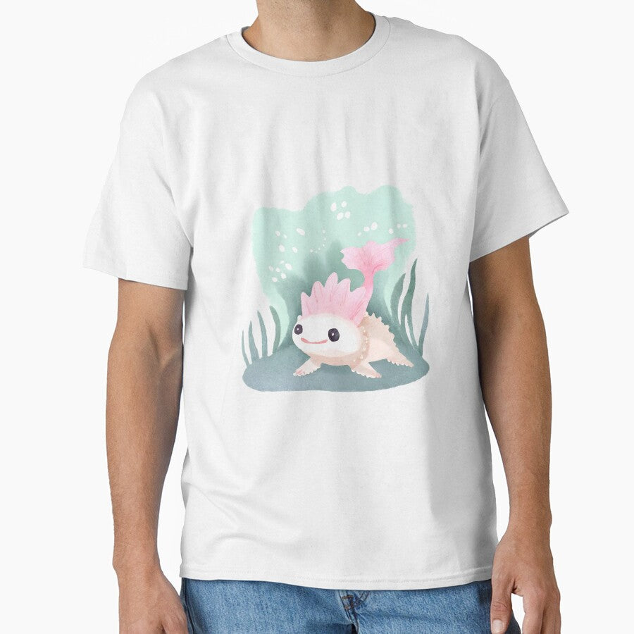 Cute Watercolor Axolotl by FarmOfCuties