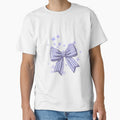 Purple striped ribbon bow (I'm just a girl) by serenebookworm