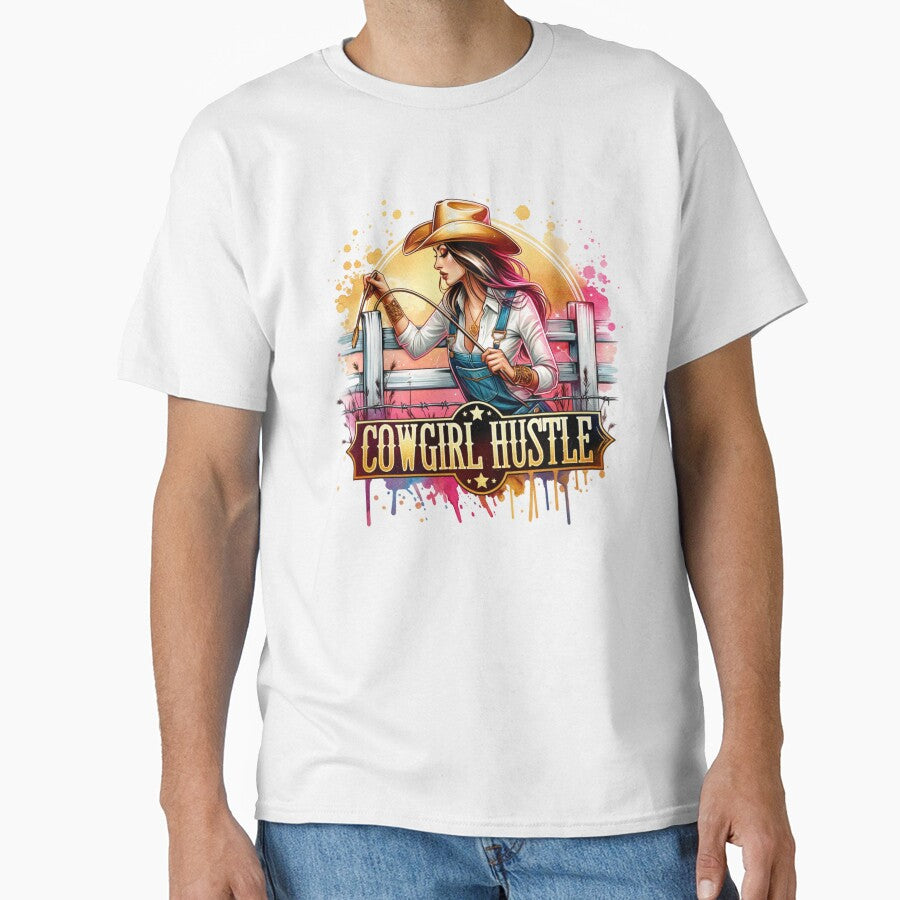 Cowgirl Hustle: T-shirt, Mug, Sticker & More by artedigital99