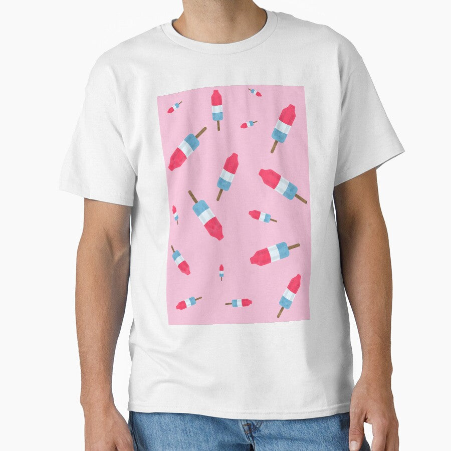 Popsicles -  Retro Pattern - (pink background) by Octavia Soldani