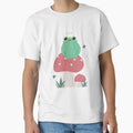 Cute Frog Prince Sitting on a Toadstool by elunemori