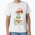 Cute Tree Frog on Watercolor Mushroom Art by Vida e Arte