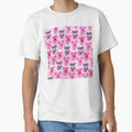 Axolotl loves you pattern pink by KatyChristoff