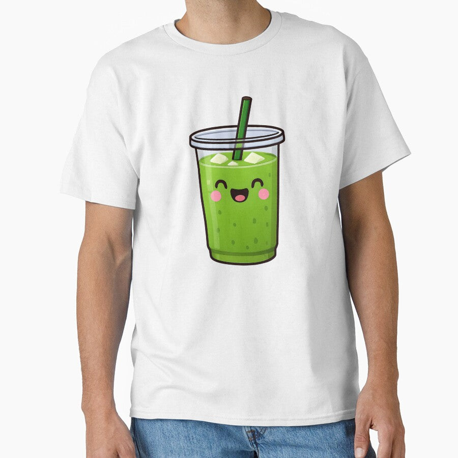 Iced matcha latte illustration by Hallyu Bubble