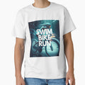 Swim Bike Run Triathlon White on Black Cyber Fairy Grunge, Split lighting, Hyperrealistic intricate detail, finely detailed by Triathlongram
