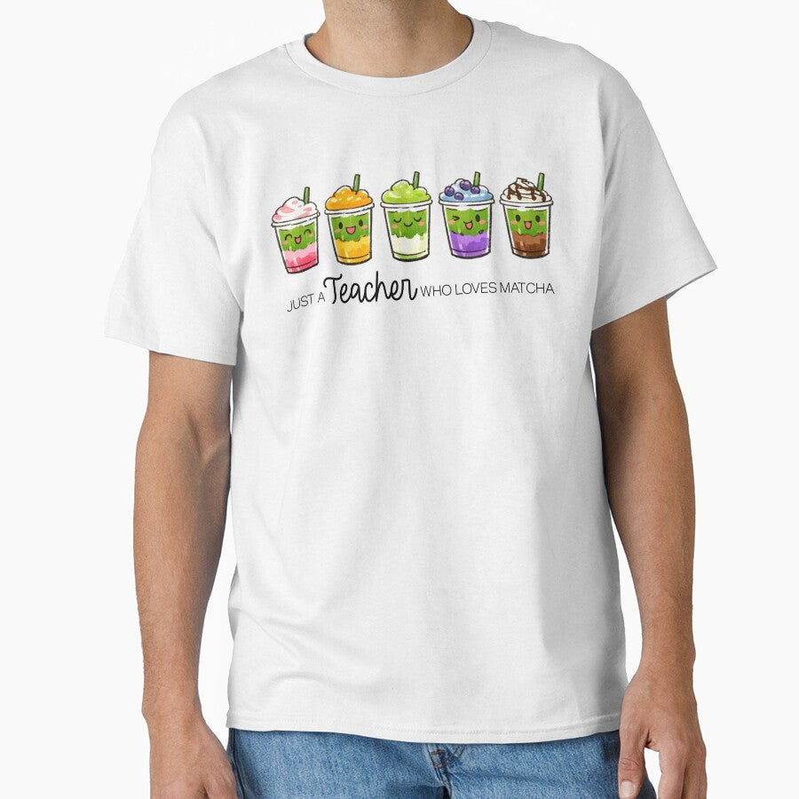 Just a teacher who loves Matcha Cute Design, Teacher Gift by shudge_art
