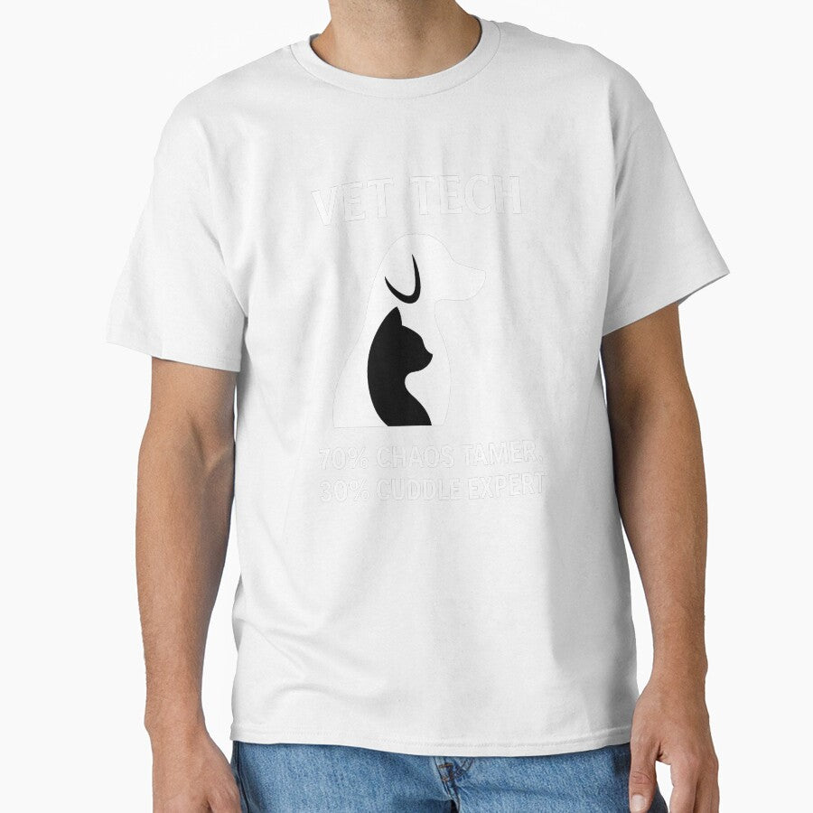 Vet Tech Chaos Tamer and Cuddle Expert Silhouette Art by Trendora Stor