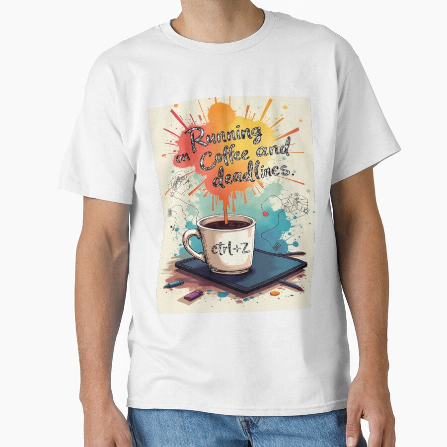 Running on Coffee and Deadlines – Funny Work & Productivity Quote by Mythic Tide