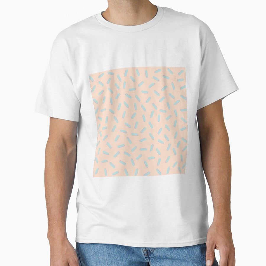 Memphis Bacteria Pattern Pastel Colors Peach Baby Blue by 5mmpaper
