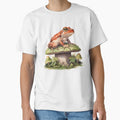 Frog Mushroom Toad Mushroom Red Green by Lumora.Studio