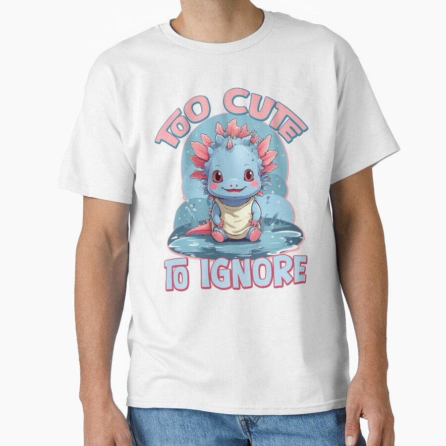 To cute to ignore! Blue Axolotl funny illustration. by Grygiel23
