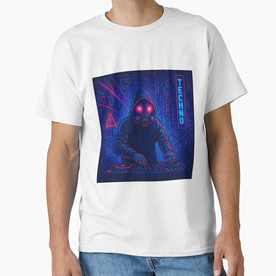 Post-apocalyptic techno noise: neon, dust, gas masks by ZapCat Studio