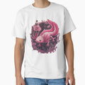 Floral Pastel Pink Axolotl by CreatureZDesign