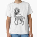 Medieval Beast Engraving - Esoteric Line Drawing - Black Version by Arcane Orchid