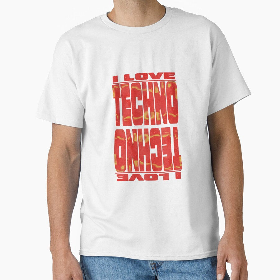 I Love Techno – Bold Rave Statement Design by MELLOWMONDAY_