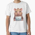 Smart Kawaii Capybara with Laptop by Liv Solara