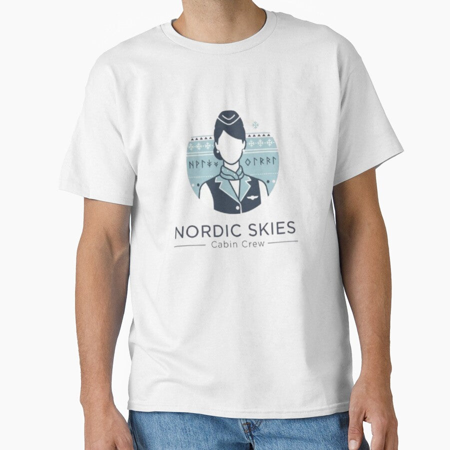 Minimalist Nordic Hostess – Runes and Snowflakes Design by FutureService