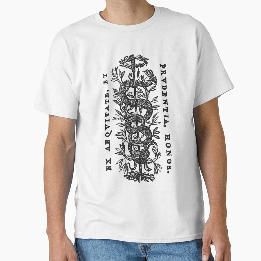Medieval Occult Snake and Sword Etching - Black by Arcane Orchid