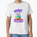 Cute Work From Home Panda Sticker – Kawaii Remote Work Laptop Coffee Decal by snaperos