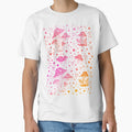 Mushroom Moon Pattern in Pink and Orange by Arcane Orchid