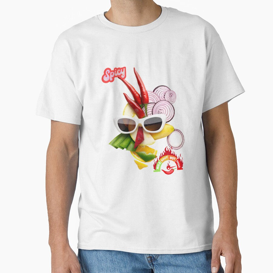 Spicy Cool Foodie Character | Funny Chili Pepper Design by Ramya designs
