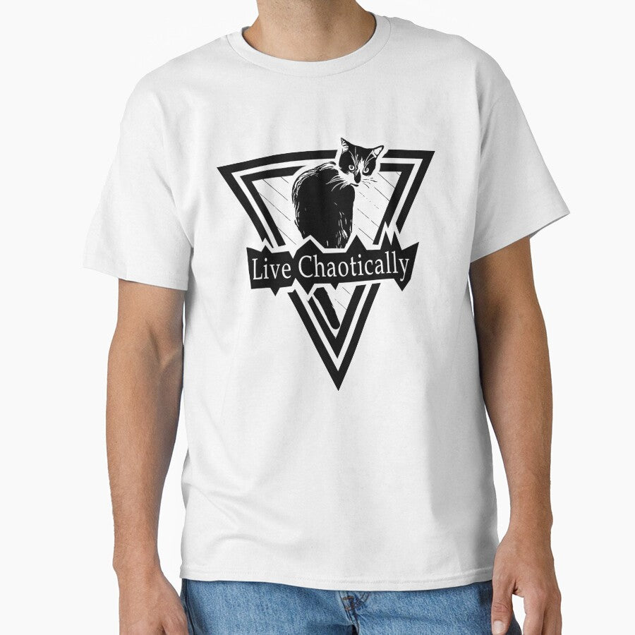 Live Chaotically - Angry Cat Stare - Simple Mayhem Designs by Simple Mayhem Designs