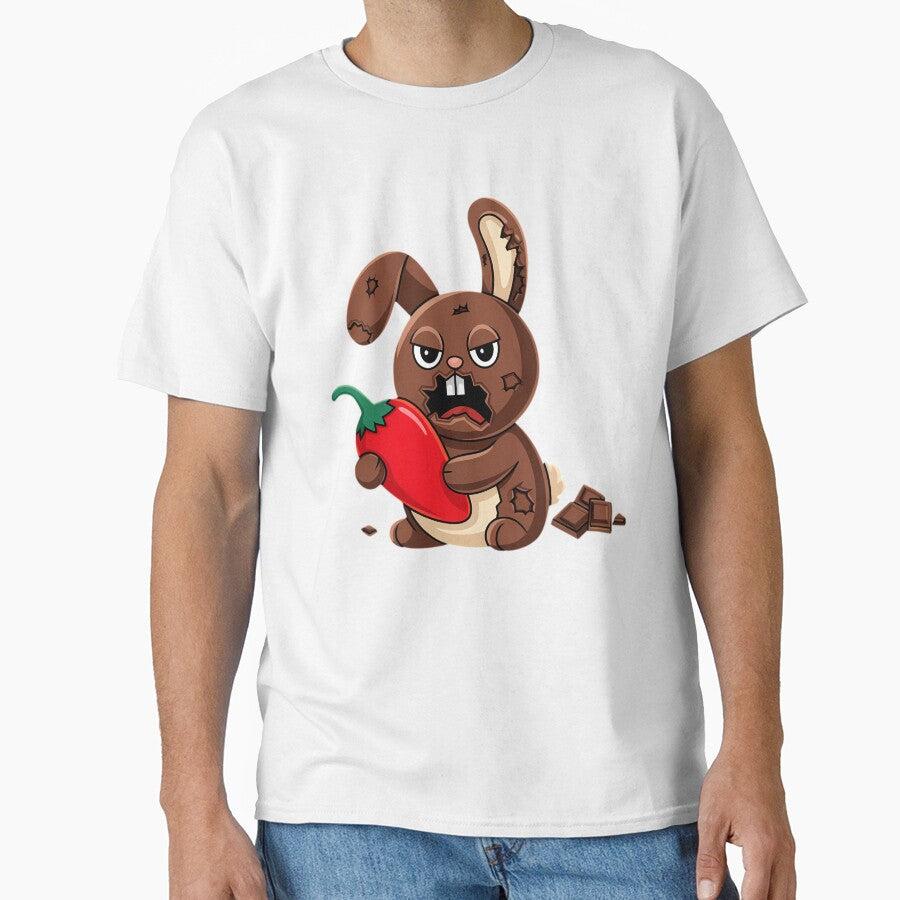Angry Chocolate Bunny with Chili Pepper by ZetaDream