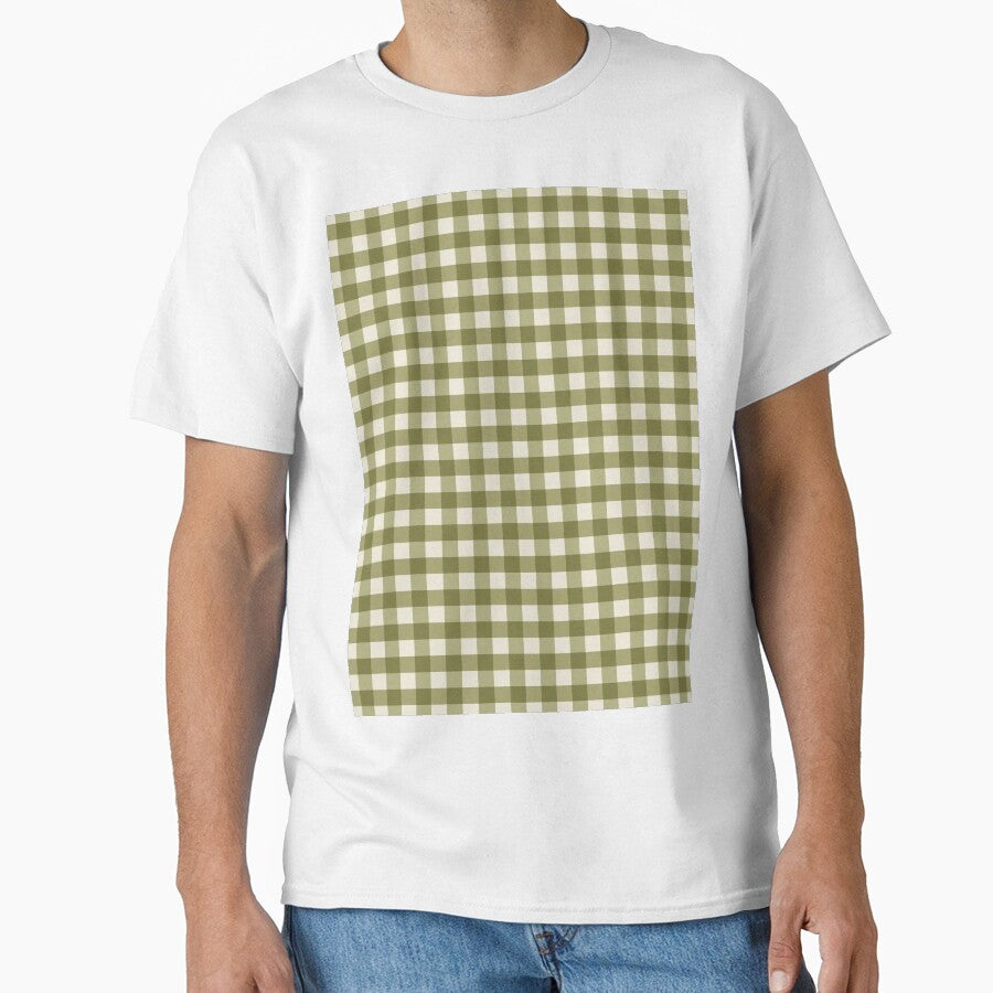 Olive Green Gingham Plaid Pattern by OpalEllery