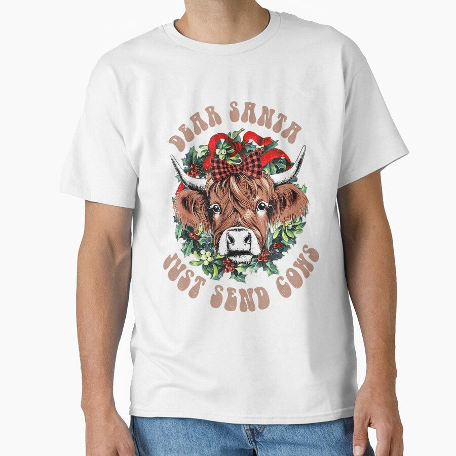 Merry Christmas Cute Highland Cow by OdysseyOracle