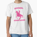 Funny Cowgirl Horse Raiding Quote, Women Pink Western Graphic by aymanehammi