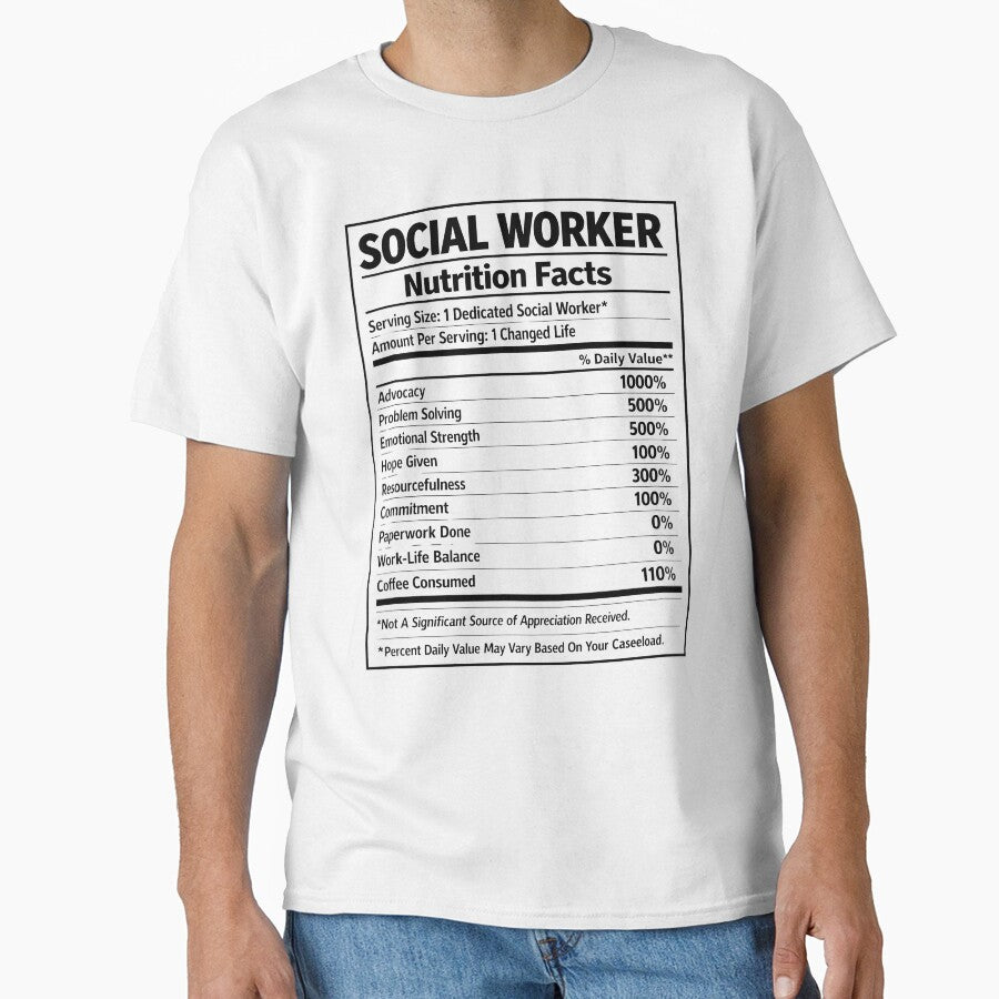 Social Worker Nutrition Facts – Funny Social Worker Design by GiftsCreek