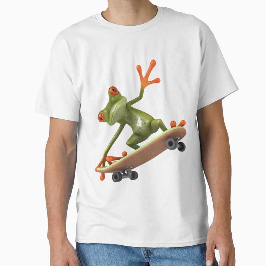 Frog On Skateboard ,I Exist Without My Consent,frog day,funny frog,frog memes,frogs love,happy frog, by YanaKnitShop