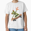 Frog On Skateboard ,I Exist Without My Consent,frog day,funny frog,frog memes,frogs love,happy frog, by YanaKnitShop