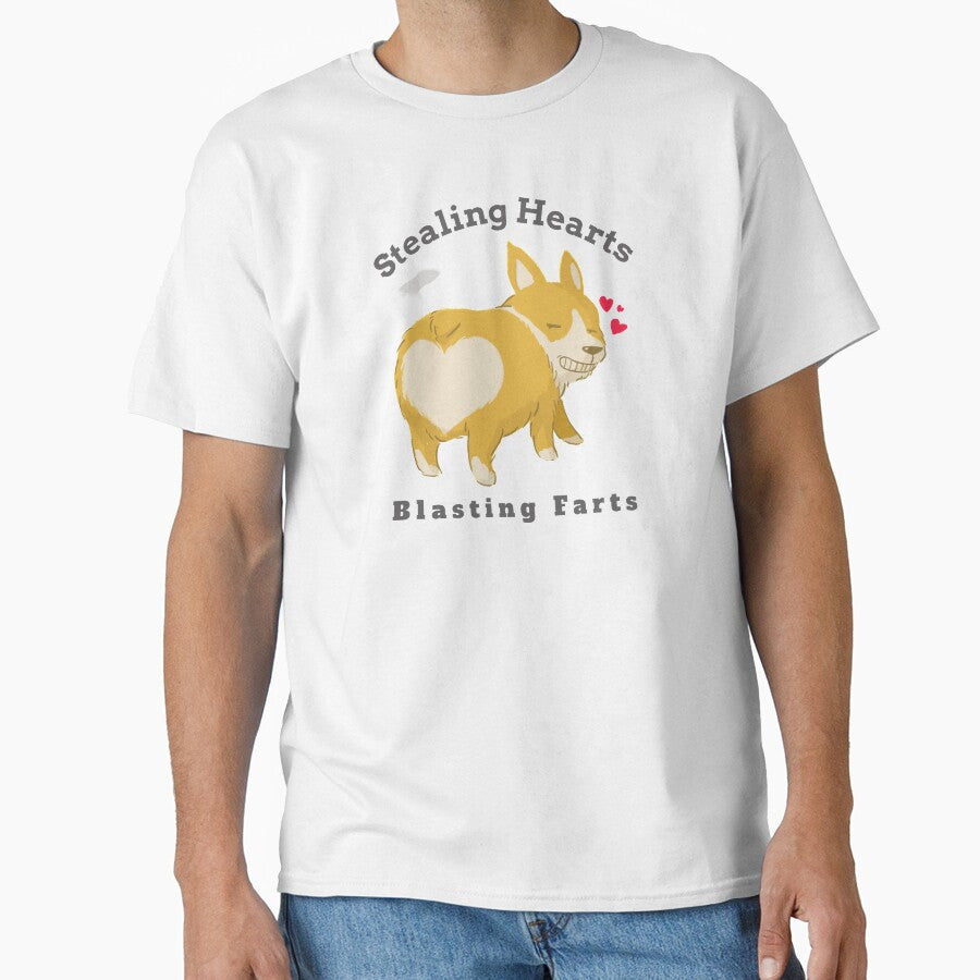 Stealing Hearts, Blasting Farts Funny Corgi by Zurickdesigns