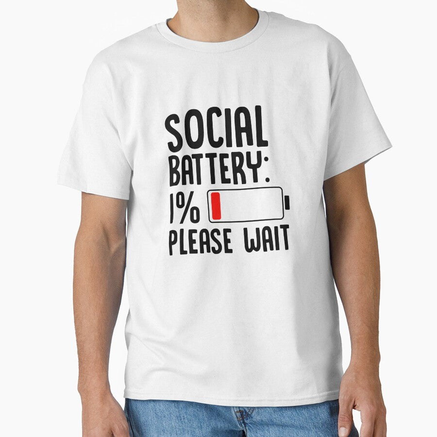 Low Social Battery Minimalist Funny Introvert Design by wisnubayuaji