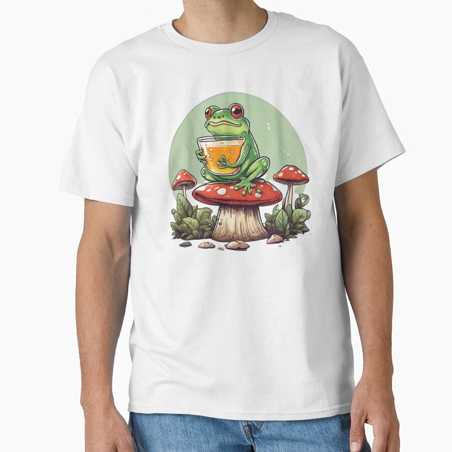 Frog on a Mushroom by cozyvintage