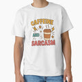 Caffeine and Sarcasm – Funny Coffee Lover Quote Design by Happy Bag